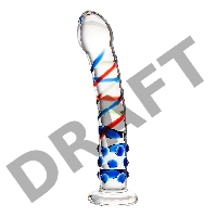 Нереалистичный фаллоимитатор Sexus Glass, стекло, прозрачный, 18 см