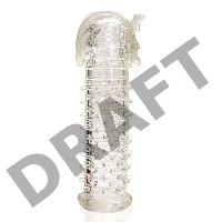 Закрытая прозрачная насадка на пенис Crystal Sleeve Faraon - 13,5 см.