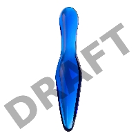 Двусторонний фаллоимитатор Sexus Glass, стекло, синий, 17,5 см