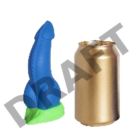 Синий фаллоимитатор Дракон Эглан Mini - 17 см.