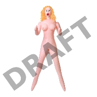 Кукла надувная Dolls-X by TOYFA Celine с реалистичной головой, блондинка, с тремя отверстиями