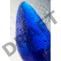 Двусторонний фаллоимитатор Sexus Glass, стекло, синий, 17,5 см