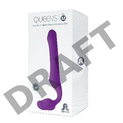 Queens M безремневой страпон розовый