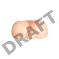 Мастурбатор реалистичный TOYFA Juicy Pussy Monique, с вибрацией,  вагина и анус,TPR, телесный, 17 см