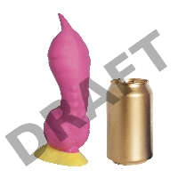 Розовый фаллоимитатор Крок Medium - 24,5 см.