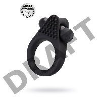 Виброкольцо на пенис A-Toys by TOYFA Brid, силикон, черный, 6,3, Ø 3,1 см