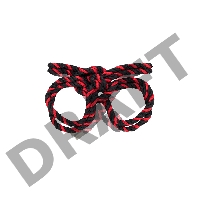 Наручники-оковы из хлопковой веревки Узел-Альфа, черно-красные, 3,3 м