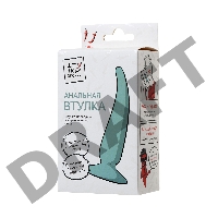 Анальная втулка Штучки-Дрючки, силикон, голубой, 12,5 см