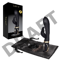 Черный вибратор-кролик с эффектом нагрева Warming Rabbit Vibrator