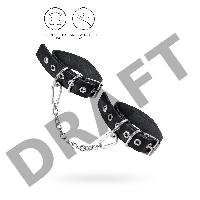 Оковы Pecado BDSM, из одного ремешка с люверсами, натуральная кожа, чёрные