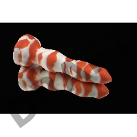 Красно-белый фаллоимитатор Лис Mini - 17 см.