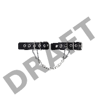 Оковы Pecado BDSM, из одного ремешка с люверсами, натуральная кожа, чёрные