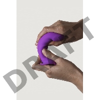 Дилдо на присоске с двойной плотностью HITSENS S06 Purple ADRIEN LASTIC DILDO DUAL DENSITY