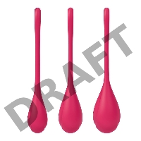 Набор вагинальных шариков Satisfyer YONI, силикон, красный, Ø 2 см.