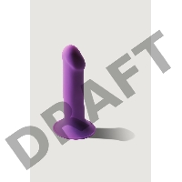 Дилдо на присоске с двойной плотностью HITSENS S06 Purple ADRIEN LASTIC DILDO DUAL DENSITY