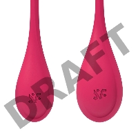 Набор вагинальных шариков Satisfyer YONI, силикон, красный, Ø 2 см.