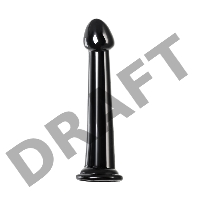 Нереалистичный фаллоимитатор Jelly Dildo M Toyfa Basic, TPE, черный, 18 см