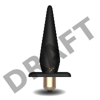 Черный анальный плаг Vibrating Butt Plug