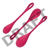 Набор вагинальных шариков Satisfyer YONI, силикон, красный, Ø 2 см.