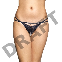Стринги с украшением SoftLine Collection, синий, M/L