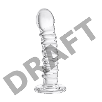 Нереалистичный фаллоимитатор Sexus Glass, стекло, прозрачный, 16 см