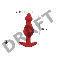 Анальная пробка Libra, цвет бордовый (CORE)