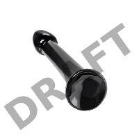 Нереалистичный фаллоимитатор Jelly Dildo M Toyfa Basic, TPE, черный, 18 см