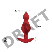 Анальная пробка Libra, цвет бордовый (CORE)