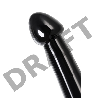 Нереалистичный фаллоимитатор Jelly Dildo M Toyfa Basic, TPE, черный, 18 см