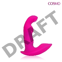 Розовый силиконовый вибромассажер  Cosmo - 9 см.