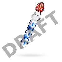 Двусторонний фаллоимитатор Sexus Glass, стекло, прозрачный, 20 см