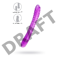 Двусторонний фаллоимитатор A-Toys by TOYFA Frica, TPE, фиолетовый, 23 см