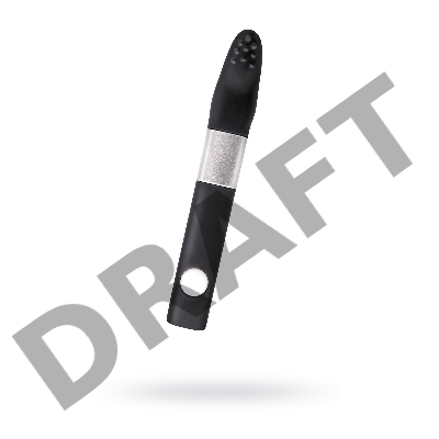 Вибратор клиторальный Qvibry 8Gb USB памяти, силикон, черный, 12 см