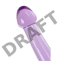 Нереалистичный фаллоимитатор Jelly Dildo M Toyfa Basic, TPE, фиолетовый, 18 см