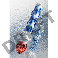 Двусторонний фаллоимитатор Sexus Glass, стекло, прозрачный, 20 см