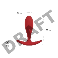 Анальная пробка Lito, цвет бордовый (CORE)