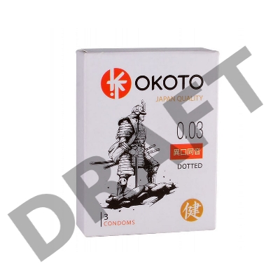 Презервативы OKOTO DOTTED с точечной текстурированной поверхностью с продлевающим эффектом 3шт