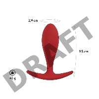 Анальная пробка Lito, цвет бордовый (CORE)