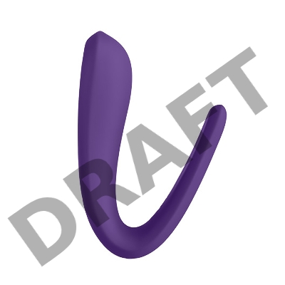 Многофункциональный стимулятор для пар Satisfyer Double Classic (Partner Toy), силикон, фиолетовый, 18,5 см.