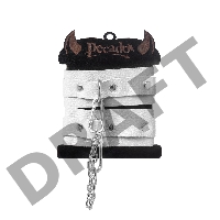 Оковы мини Pecado BDSM, со скруглёнными углами, натуральная кожа, белые