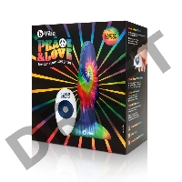 Разноцветная анальная пробка с эффектом римминга Peace & Love Tie-Dye - 15,2 см.