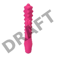Вибратор с клиторальным стимулятором KOKOS SMON, силикон, розовый, 23 см