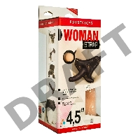 Женский страпон с вагинальной пробкой Woman Strap - 12 см.