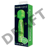 Светящийся в темноте жезловый мини-вибратор с кристаллами Mini Massager Glow In The Dark