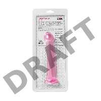 Нереалистичный фаллоимитатор Jelly Dildo L Toyfa Basic, TPE, розовый, 20 см
