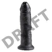 Фаллоимитатор реалистик на присоске черный King Cock 9 Cock Black