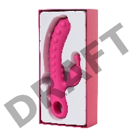 Вибратор с клиторальным стимулятором KOKOS SMON, силикон, розовый, 23 см