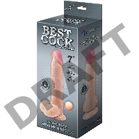 Телесный фаллоимитатор на присоске BEST COCK 7 - 20 см.