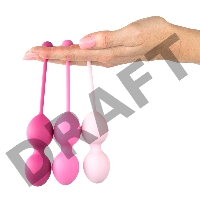 Набор из 3 розовых вагинальных шариков FemmeFit Advanced Pelvic Muscle Training Set