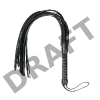 Черный флоггер Flogger Whip - 46 см.